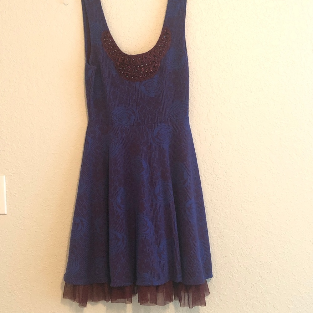 Free People Knit Tank Dress with Beaded Neckline